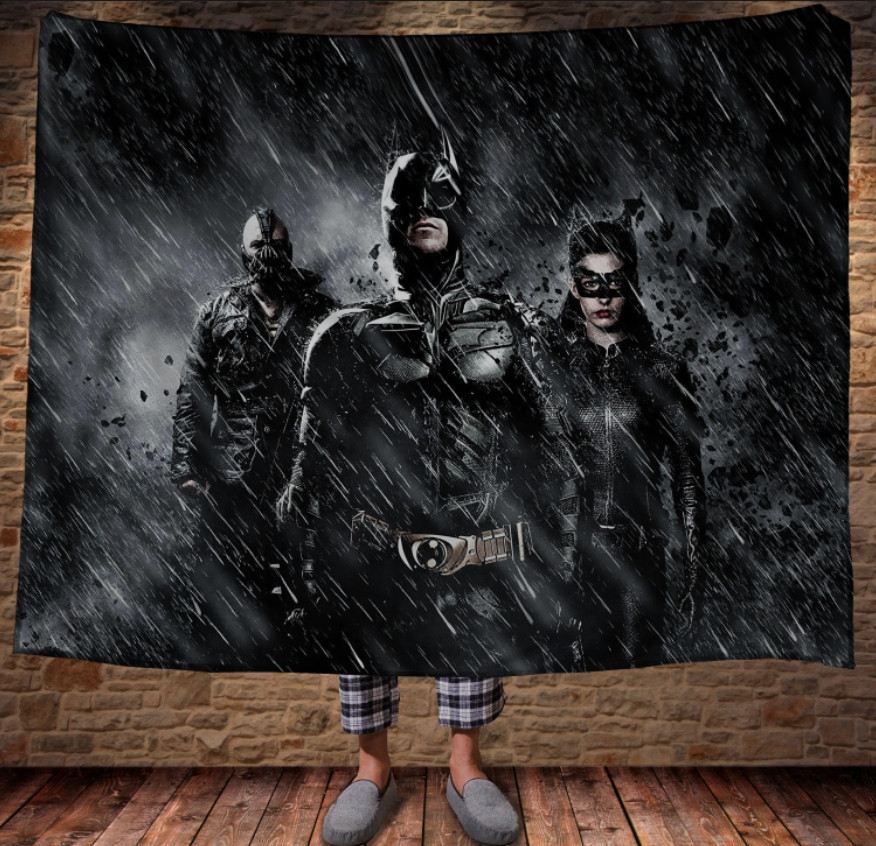 Плед с 3D принтом на тему: Batman in the night - фото 1