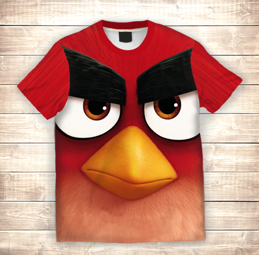 Футболка 3D Angry birds Red