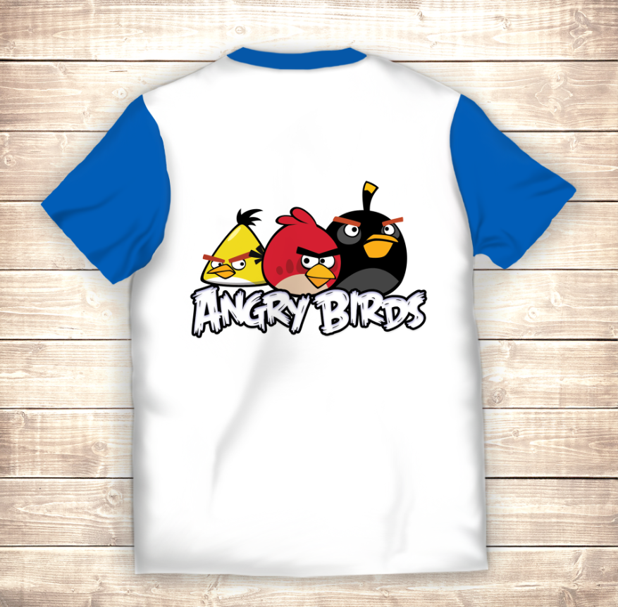 Футболка 3D Angry birds Три товарища