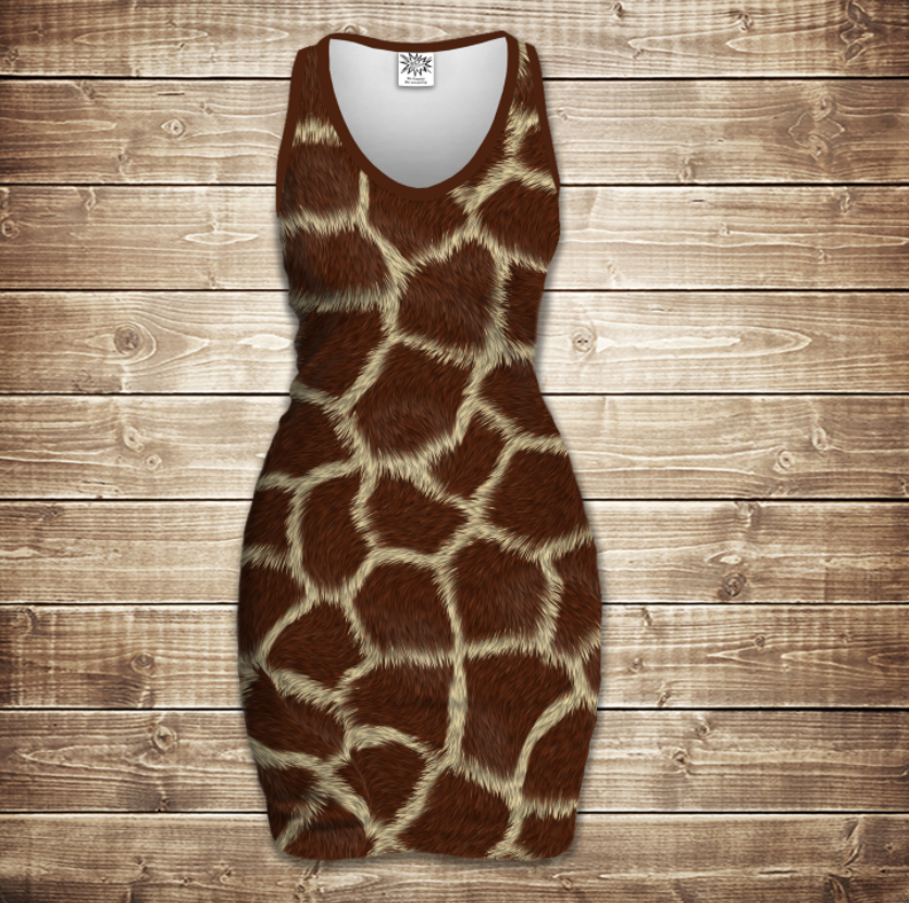 Плаття - майка 3D -Жирафа
