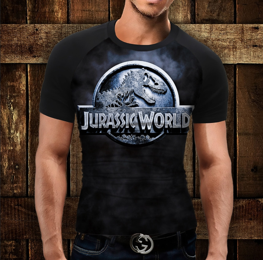 Футболка - реглан з 3D принтом  Jurassic World Logo