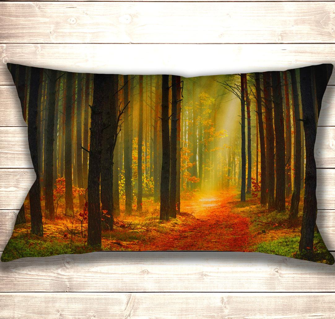 Подушка-картина с принтом на тему Осень. Autumn Forest 50х70см
