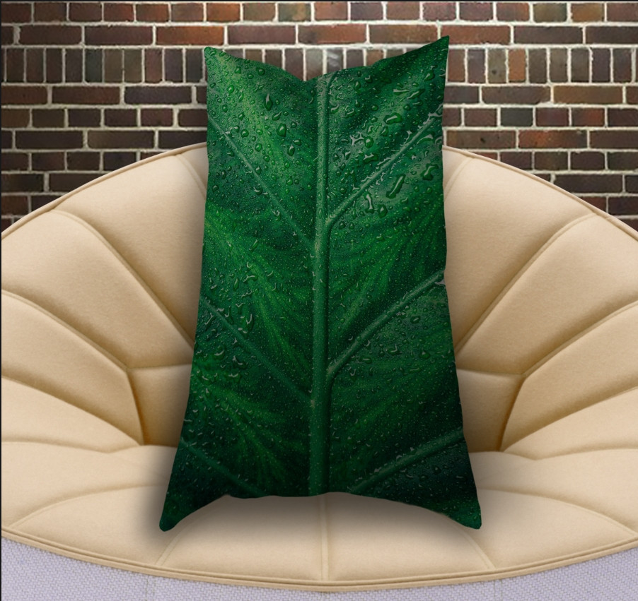 Подушка ростовая вертикальная с 3D принтом Лист дерева